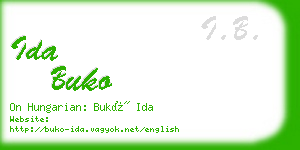 ida buko business card